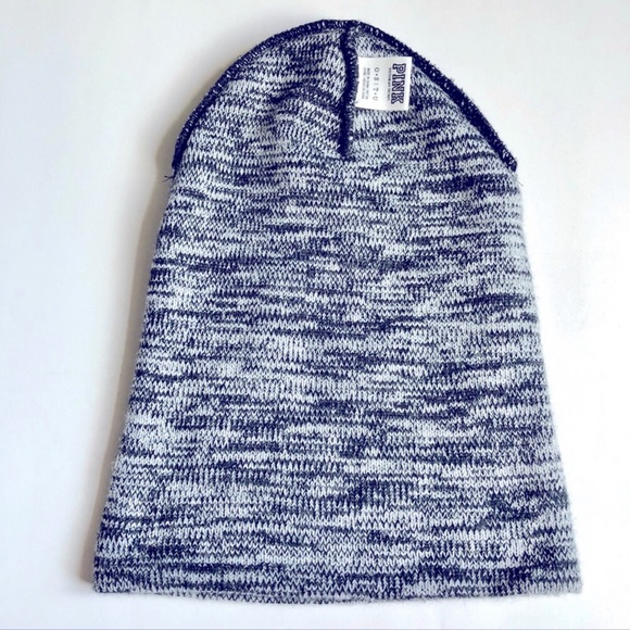 VICTORIA SECRET PINK Beanie Marled BLACK GRAY HEATHER Women’s - Picture 4 of 15